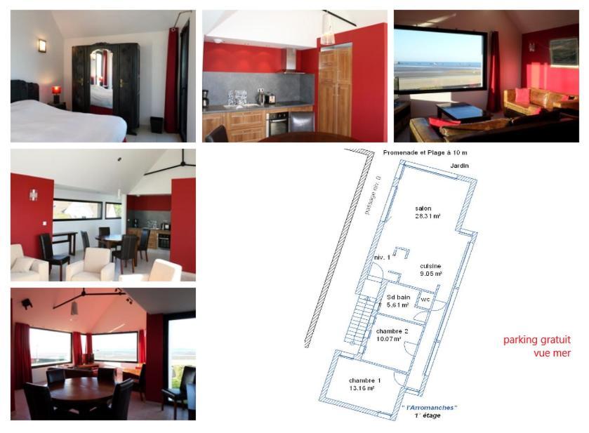 Gites "Bord De Mer" Pmr Ou "Arromanches" 2 Chambres En Front De Mer A Asnelles , 3Km D'Arromanches, 10Km De Bayeux Saint-Côme-de-Fresné Εξωτερικό φωτογραφία